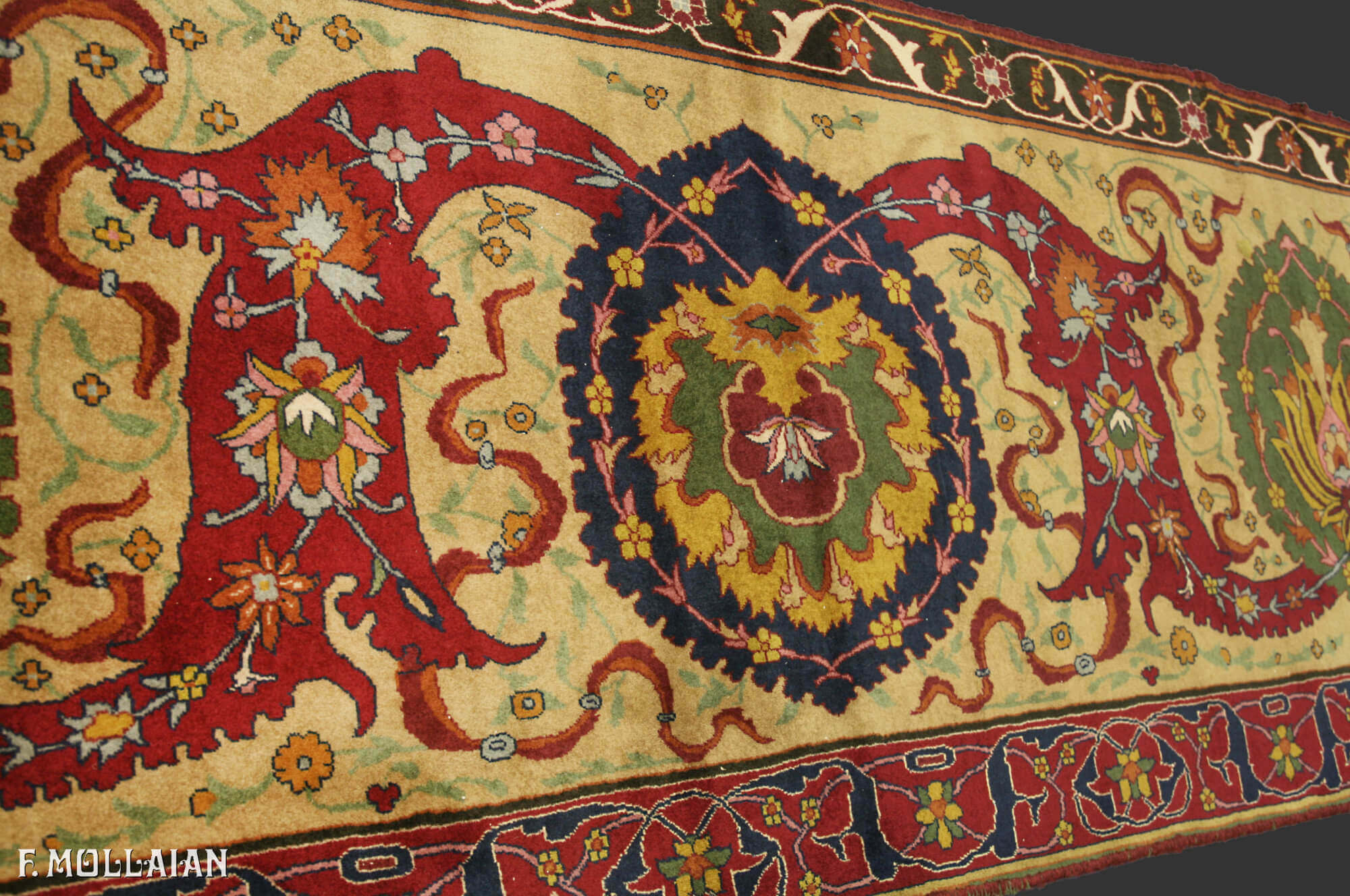 Tapis Couloir Indien Antique Lahore n°:88893873